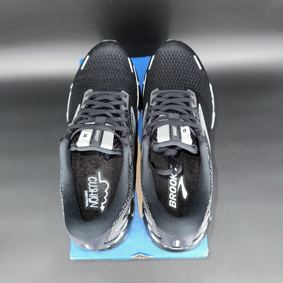 Brooks Ghost 14 Men\'s 8 Medium Width Running Shoes Black and White 110369 1D 090